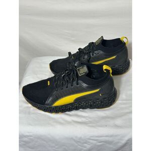 PUMA Collab 194826-01 Calibrate Runner Black Super Lemon Shoes Men's Size 8